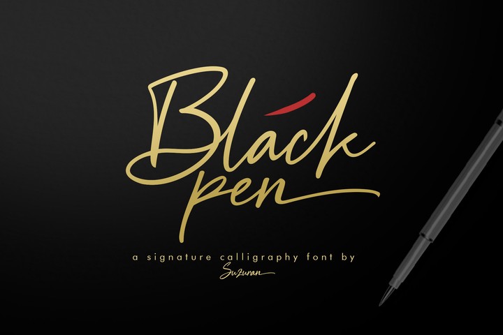 Przykładowa czcionka Black Pen #1